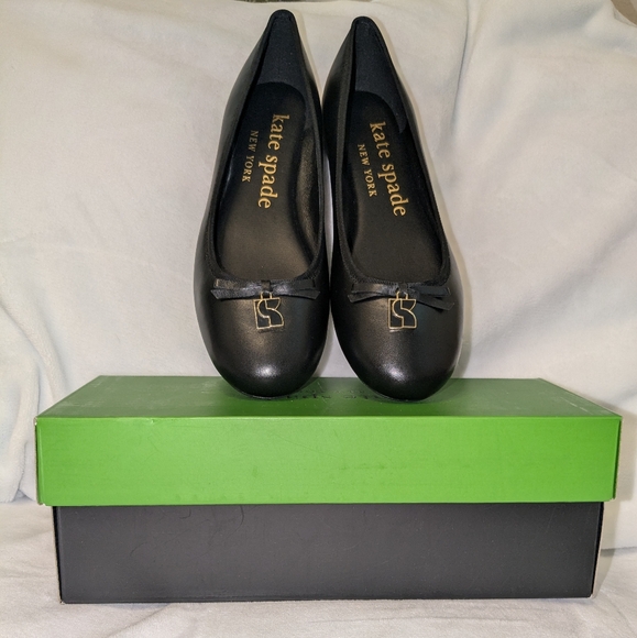 Kate Spade Dakota Charm Women's Black Ballet Flats Size 7 - Picture 2 of 8
